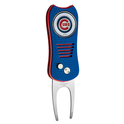 Vist Large View of Product Image Which is New J&M Golf MLB Switchblade Divot Golf Tool- Chicago Cubs