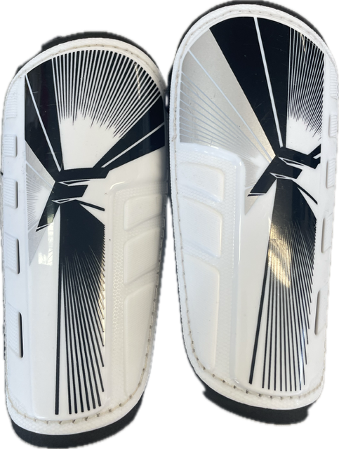 Vist Large View of Product Image Which is Used Soccer Shin Guards Junior White Junior