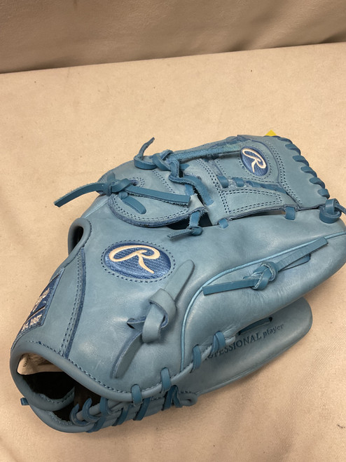 Vist Large View of Product Image Which is Used Rawlings GGE120CB BB/SB Glove RH Throw Carolina Blue 12"