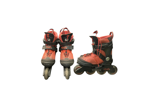 Vist Large View of Product Image Which is Used K2 MARLEE PRO Child Roller Quad Skates Coral Adjustable