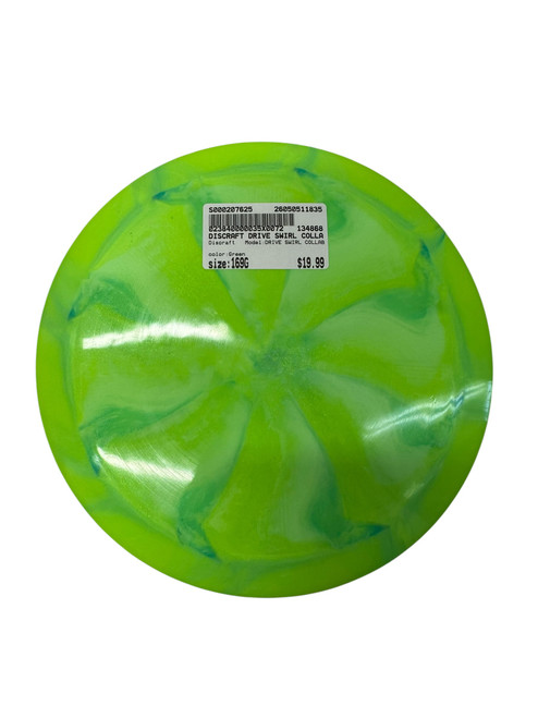 Vist Large View of Product Image Which is Used Discraft DRIVE SWIRL COLLAB Disc Golf Driver Green 169g