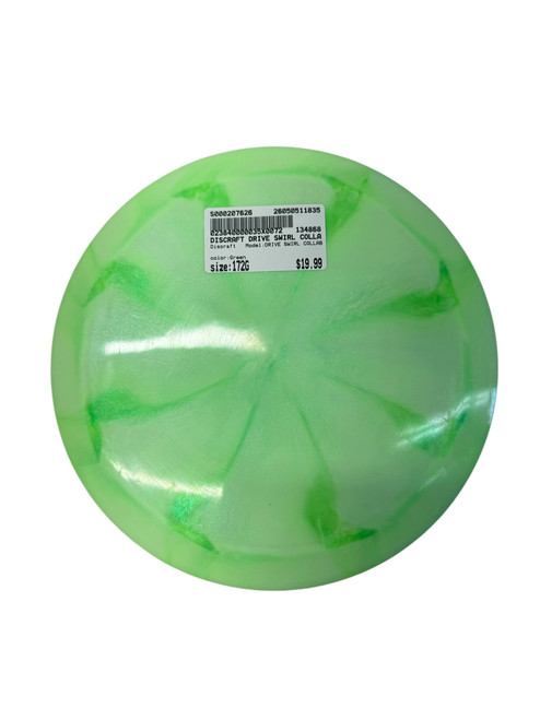 Vist Large View of Product Image Which is Used Discraft DRIVE SWIRL COLLAB Disc Golf Driver Green 172g