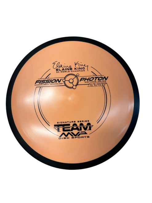 Vist Large View of Product Image Which is Used MVP FISSION PHOTON KING Disc Golf Driver Orange 167g