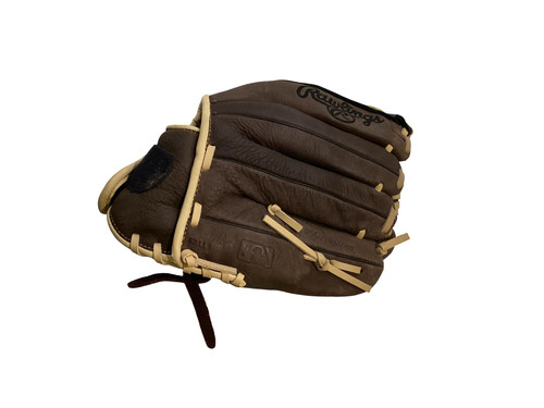 Vist Large View of Product Image Which is Used Rawlings THE MARK OF A PRO BROWN BB/SB Glove LH Throw Brown 12 1/2"