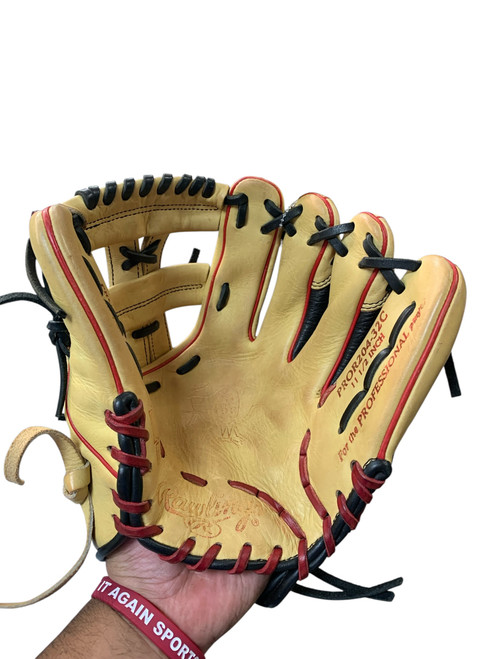 Vist Large View of Product Image Which is Used Rawlings HEART OF HIDE 11.5 BB/SB Glove RH Throw Tan 11 1/2"