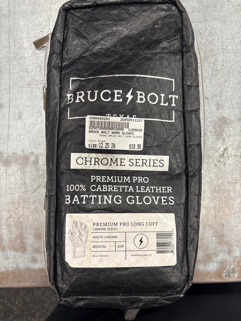 Vist Large View of Product Image Which is Used BRUCE BOLT WORN GLOVES BB/SB Glove RH Throw Black 12 1/4"