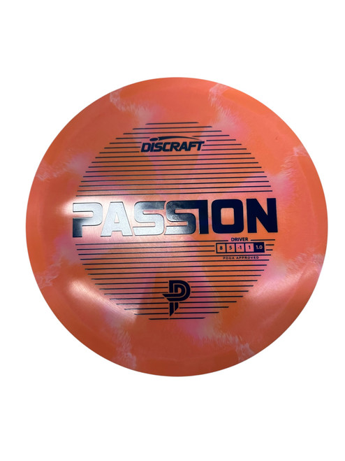 Vist Large View of Product Image Which is Used Discraft PP PASSION Disc Golf Driver Orange 171g