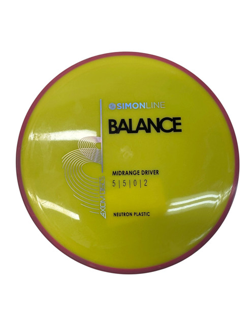 Vist Large View of Product Image Which is Used Axiom SIMON LINE NEUTRON BALANCE Disc Golf Mid Range Yellow 176g