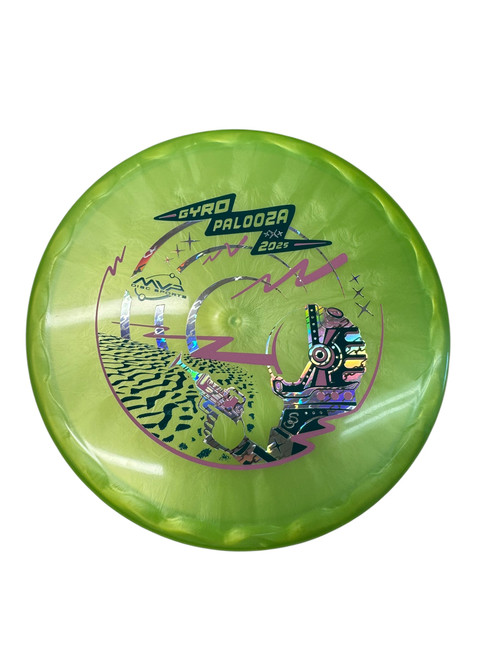 Vist Large View of Product Image Which is Used MVP GYRO PALOOZA 2025 ECHO Disc Golf Putter Optic Yellow 177g