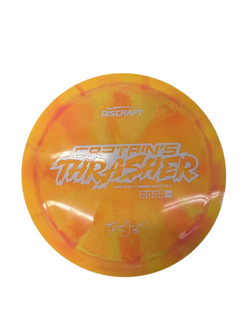 Vist Large View of Product Image Which is Used Discraft CAPTAINS THRASHER GANNON Disc Golf Driver Orange 168g