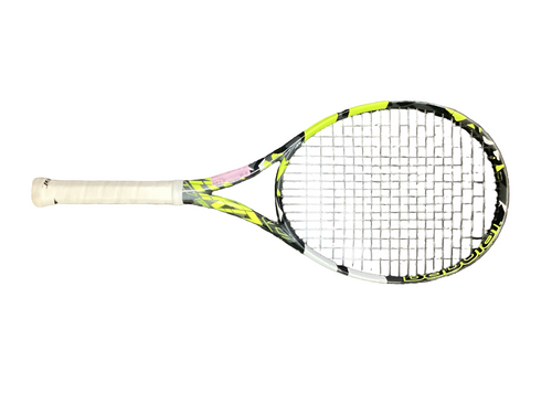 Vist Large View of Product Image Which is Used Babolat PURE AREO TEAM Adult Tennis Racquet Green 4"