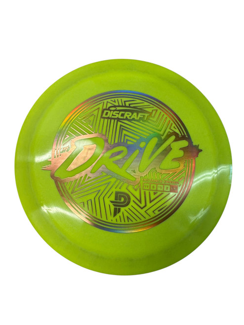 Vist Large View of Product Image Which is Used Discraft FR PP DRIVE Disc Golf Driver Optic Yellow 171g