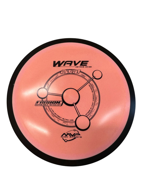 Vist Large View of Product Image Which is Used MVP FISSION WAVE Disc Golf Driver Pink 171g