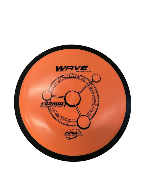 Vist Large View of Product Image Which is Used MVP FISSION WAVE Disc Golf Driver Orange 167g