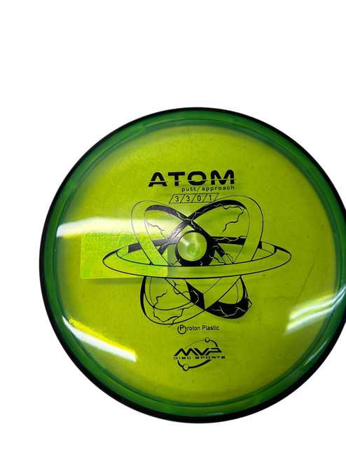 Vist Large View of Product Image Which is Used MVP PROTON ATOM Disc Golf Putter Neon Green 172g