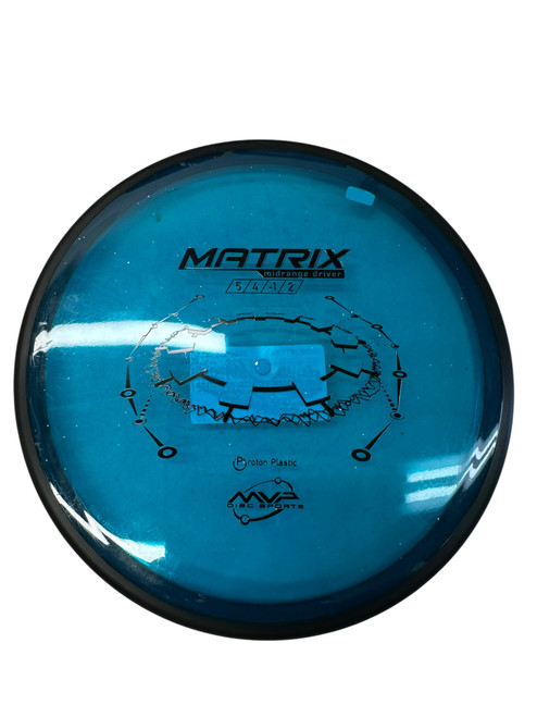 Vist Large View of Product Image Which is Used MVP PROTON MATRIX Disc Golf Mid Range Royal Blue 177g
