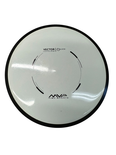 Vist Large View of Product Image Which is Used MVP NEUTRON VECTOR PAT PENDING Disc Golf Mid Range White 178g