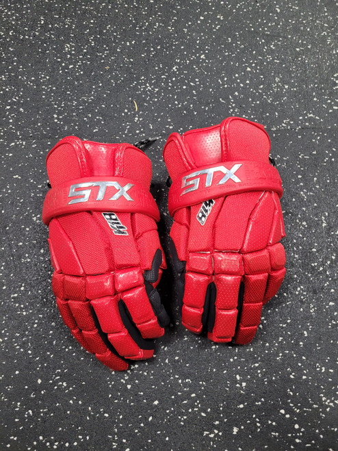 Vist Large View of Product Image Which is Used STX K18 Lacrosse Gloves Mens Red 10 1/2"