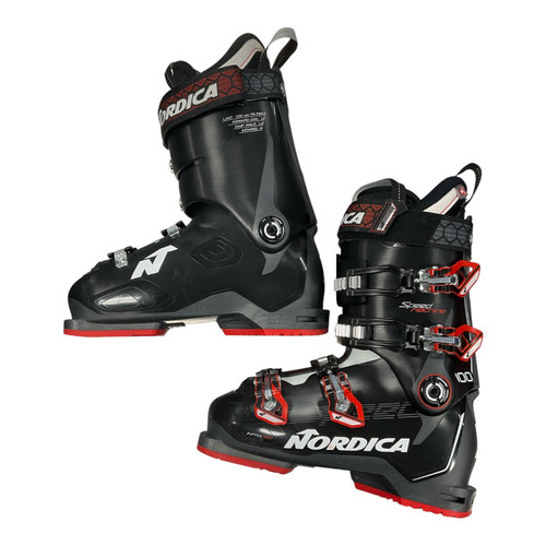 Vist Large View of Product Image Which is Used Nordica SPEED MACHINE 100 Mens DH Ski Boot Black 255 MP - M07.5 - W08.5