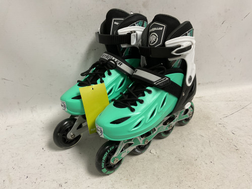 Vist Large View of Product Image Which is Used METROROLLER ADJ Junior Rec Fitness Skates Turquoise Adjustable