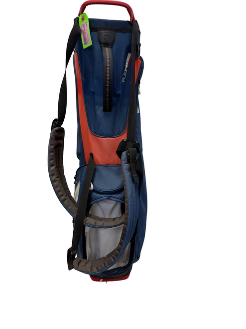 Vist Large View of Product Image Which is Used Taylormade FLEX TECH CROSSOVER 5-Way Golf Stand Bag Navy Blue w/ Rain Hood - Missing Personalization Panel