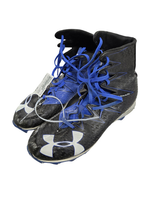 Vist Large View of Product Image Which is Used Under Armour HIGH CLUTCH FIT CLEATS Adult FB Cleats Royal Blue Senior 9