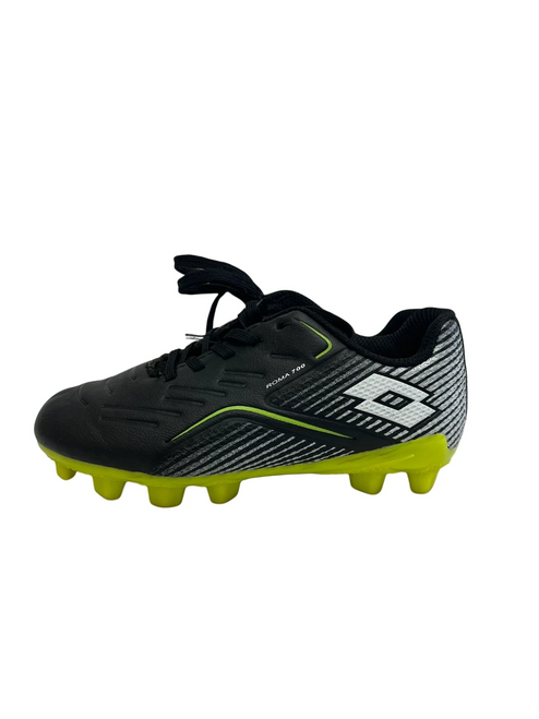Vist Large View of Product Image Which is Used Lotto Roma 700 Youth 11 Soccer Cleats Black And Neon Green 
