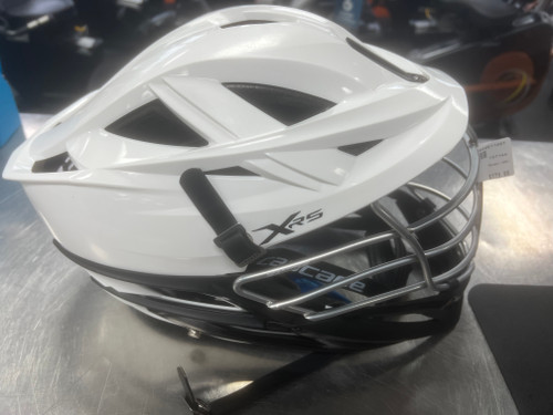 Vist Large View of Product Image Which is Used Cascade XRS Lacrosse Helmet White Fits all
