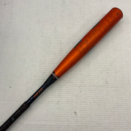 Vist Large View of Product Image Which is Used Louisville Slugger META BB/SB High School -3 Bat Orange 33"