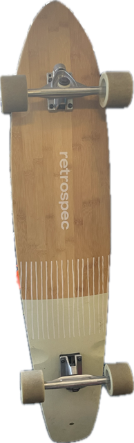 Vist Large View of Product Image Which is Used Retrospec ZED BAMBOO/WHT Longboard Brown Long
