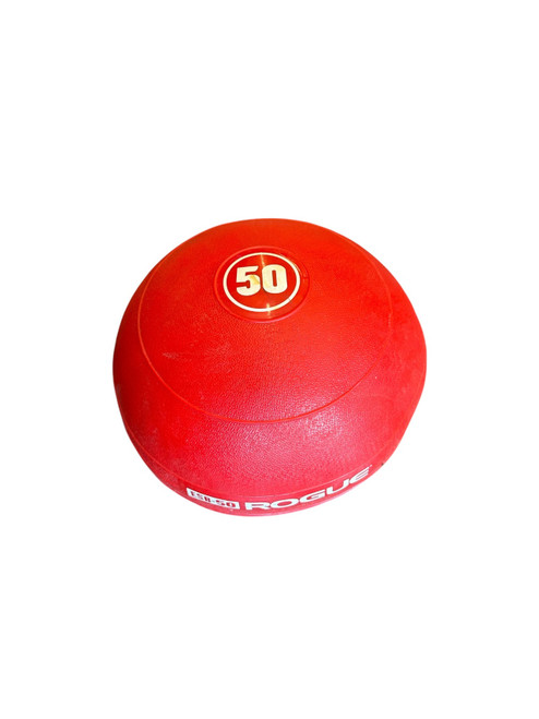 Vist Large View of Product Image Which is Used Rogue Slam Ball Red 50 lb
