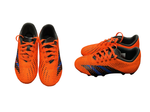 Vist Large View of Product Image Which is Used Adidas PREDATOR Soccer Cleats Orange Youth 13.0
