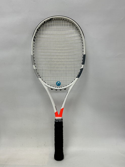 Vist Large View of Product Image Which is Used Babolat PURE STRIKE 100 Adult Tennis Racquet White Unknown