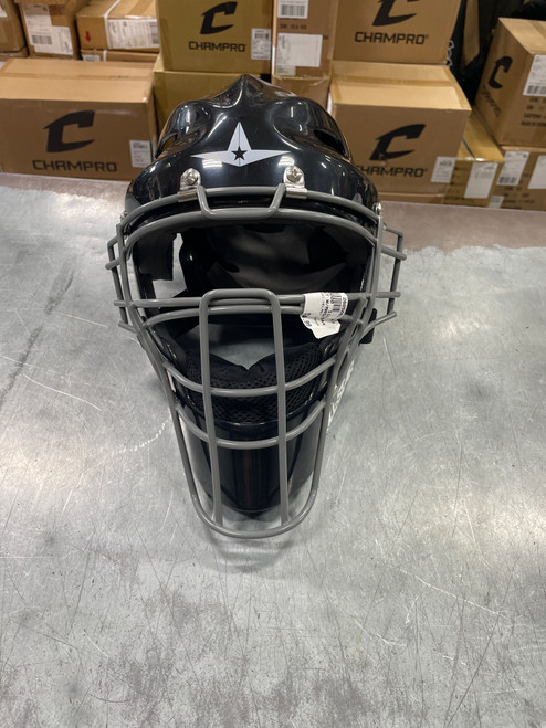 Vist Large View of Product Image Which is Used All Star HELMET W/MASK Catchers Helmet w/Mask Black MD