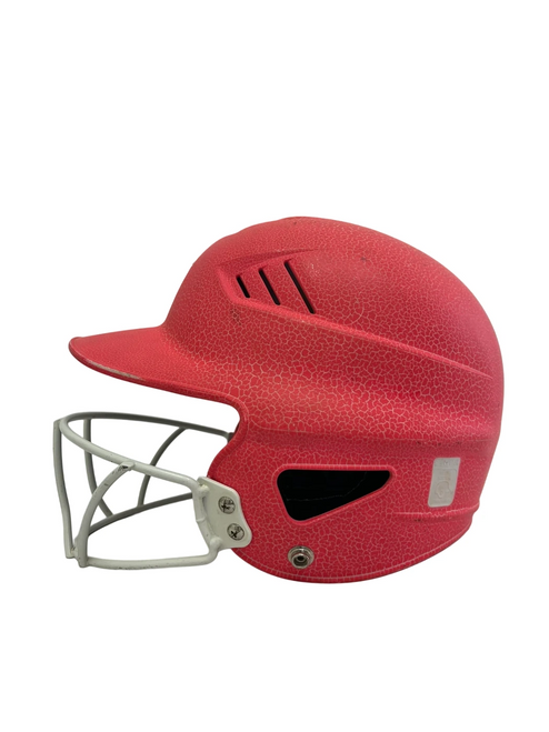 Vist Large View of Product Image Which is Used Rawlings RCFH Batting Helmet w/Mask Pink  