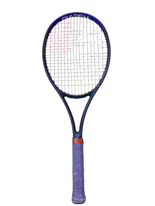 Vist Large View of Product Image Which is Used Diadem ELEVATE V3 Adult Tennis Racquet Navy Blue 4 3/8"