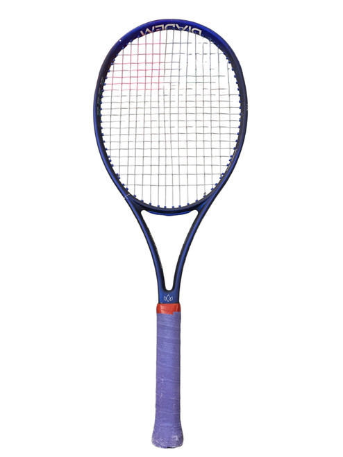 Vist Large View of Product Image Which is Used Diadem ELEVATE V3 Adult Tennis Racquet Navy Blue 4 3/8"