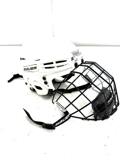 Vist Large View of Product Image Which is Used Bauer PRODIGY CERTIFIED 2027 Helmet Cage Combo White One Size