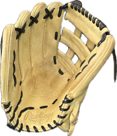 Vist Large View of Product Image Which is Used Rawlings PROS3039-6CSS BB/SB Glove LH Throw Tan 12 3/4"