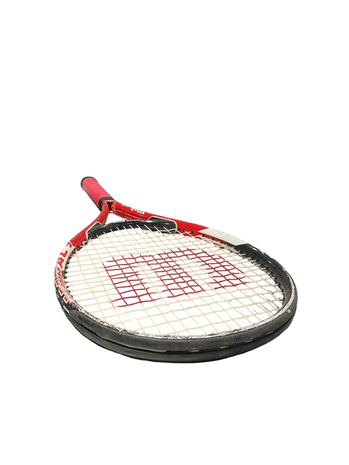 Vist Large View of Product Image Which is Used Wilson IMPACT TENNIS RACQUEST Adult Tennis Racquet Red Unknown