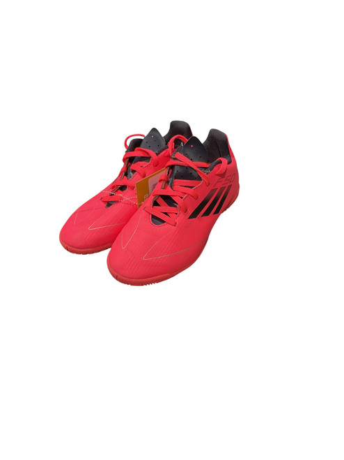 Vist Large View of Product Image Which is Used Adidas Soccer Indoor Shoes Pink Junior 02.5