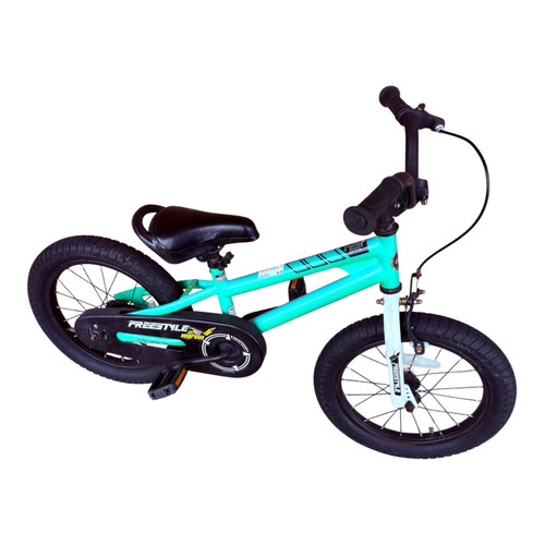 Vist Large View of Product Image Which is Used Royal Baby FREE STYLE Training Wheel Bike Boys Green 16"