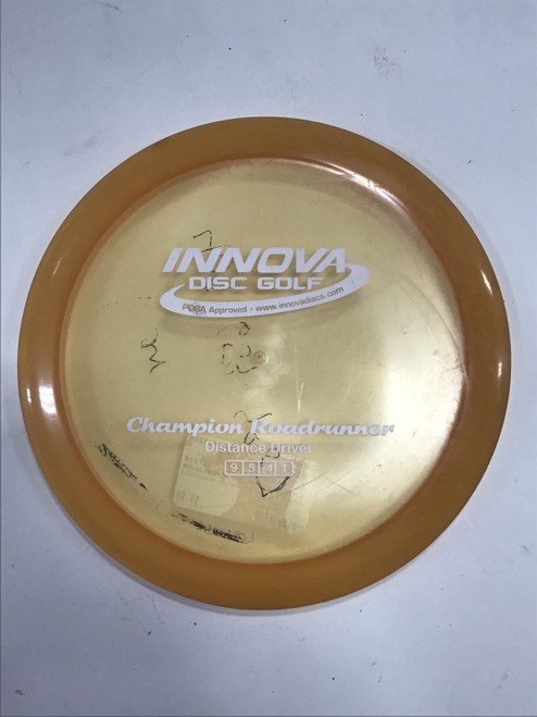 Vist Large View of Product Image Which is Used Innova CHAMPION ROADRUNNER Disc Golf Driver Orange 175g