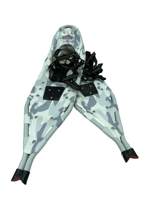 Vist Large View of Product Image Which is Used Redfeather Alpine Snowshoes Mens White Camo 30"