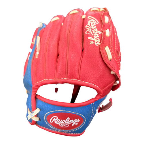 Vist Large View of Product Image Which is Used Rawlings PL91SR BB/SB Glove RH Throw Red 9"