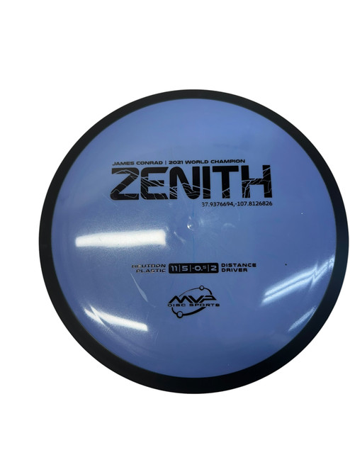Vist Large View of Product Image Which is Used MVP ZENITH NEUTRON PLASTIC Disc Golf Driver Navy Blue 169g