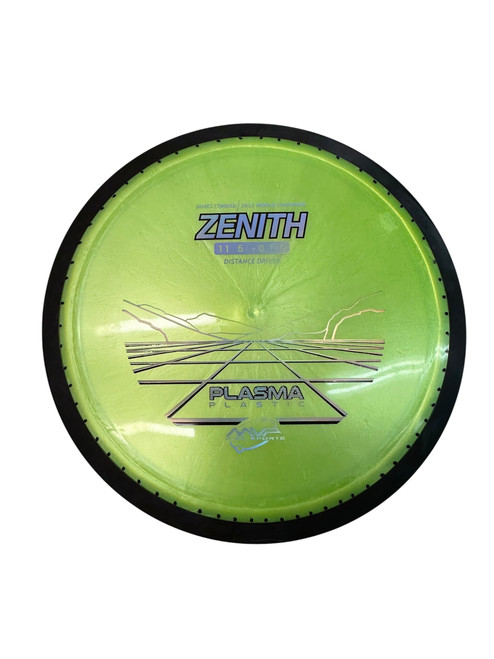 Vist Large View of Product Image Which is Used MVP ZENITH PLASMA PLASTIC Disc Golf Driver Neon Green 169g