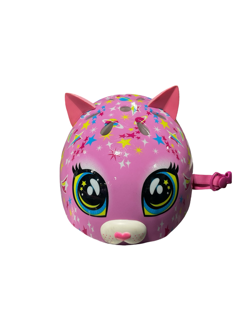 Vist Large View of Product Image Which is Used PINK CAT BIKE HELMET Bike Helmet Pink One Size