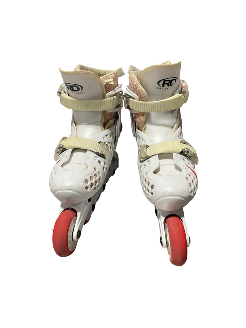 Vist Large View of Product Image Which is Used TRACER WHITE/RED Junior Aggressive Skates White Adjustable