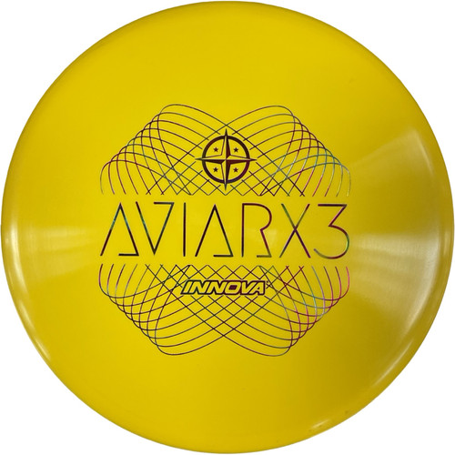 Vist Large View of Product Image Which is New Innova AVIAR X3 PROTOTYPE Disc Golf Putter Yellow 175g